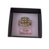 Anillo de rodio con circonitas