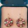 Pedientes de plata y cristal