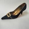 Zapato fiesta de terciopelo y piel